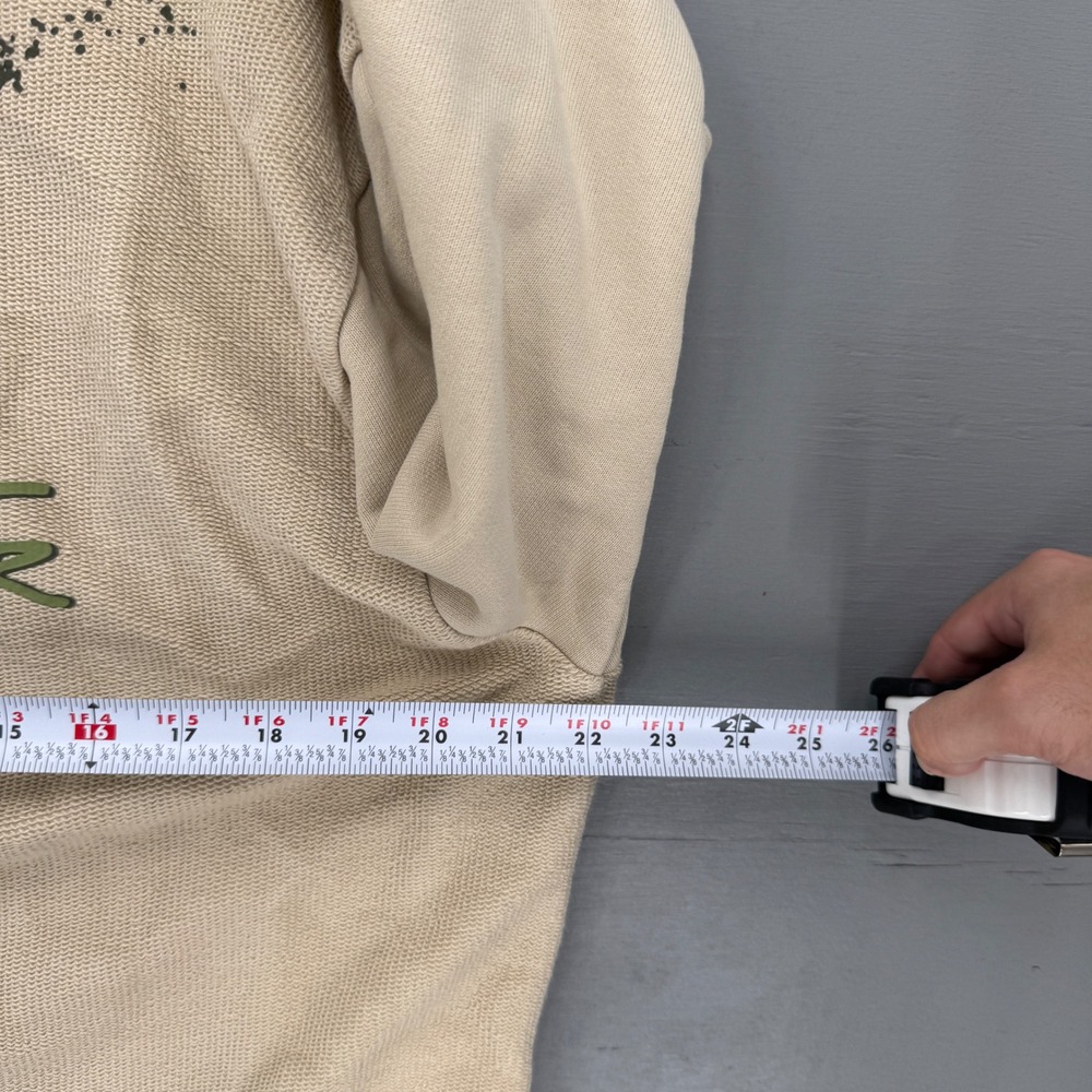 Jordan Heritage Sweatshirt Tan Flight Tour Graphic Waffle Knit Crewneck Large - Picture 5 of 7